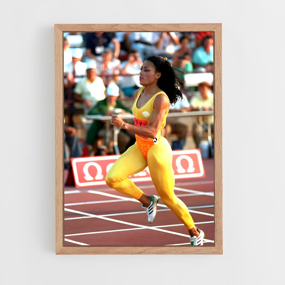 Poster La Flamme Jaune – affiche Athlétisme (vue 4)